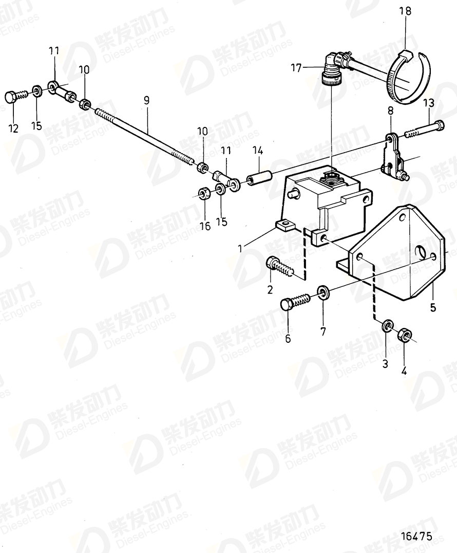 volvo penta Actuator 863616 Drawing volvo penta Actuator 863616 Drawing